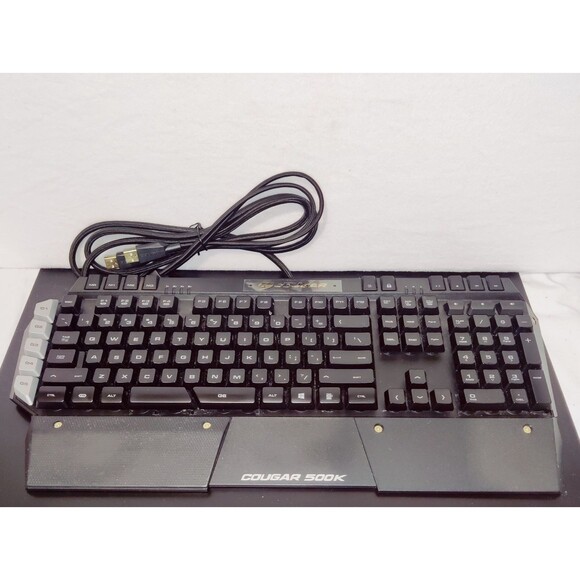 Cougar 500K Backlit 1000 Polling Rate Gaming Keyboard, with Mouse USB Pass thru - Picture 1 of 16